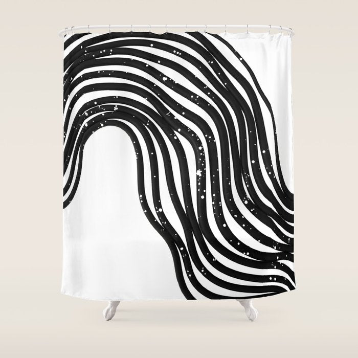 Be Wavy, Never Straight Shower Curtain Gallery Image 1