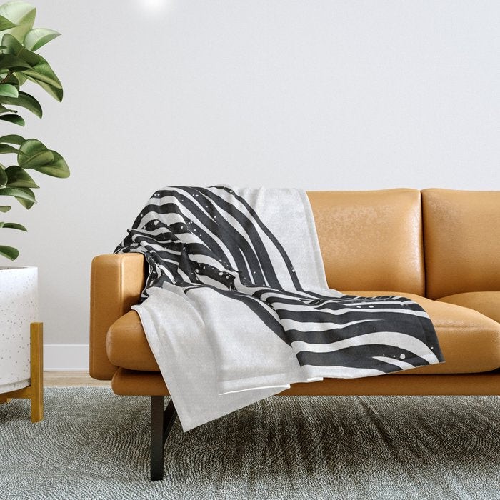 Be Wavy, Never Straight Throw Blanket Gallery Image 1
