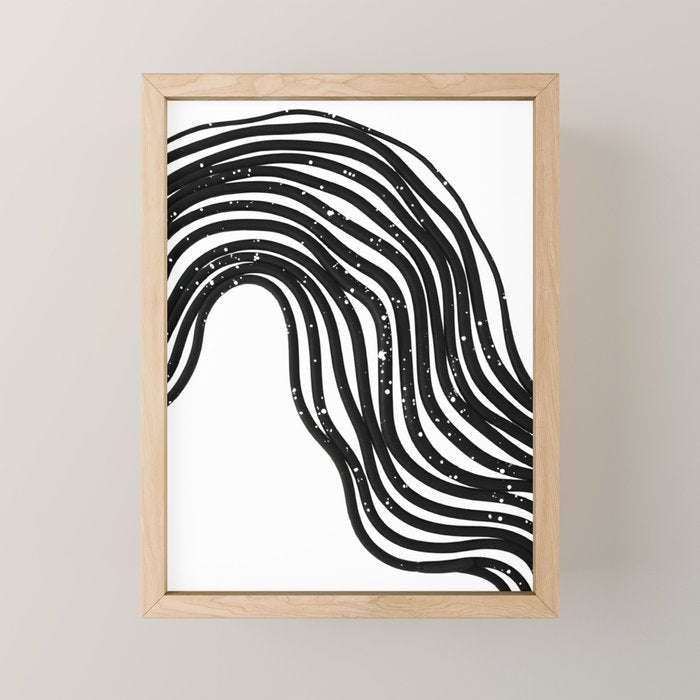 Be Wavy, Never Straight Mini Art Print Gallery Image 1