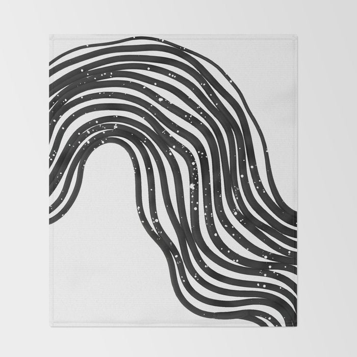 Be Wavy, Never Straight Throw Blanket Gallery Image 2