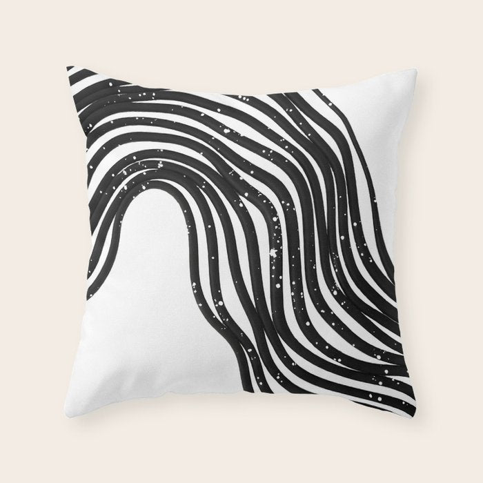 Be Wavy, Never Straight Throw Pillow Gallery Image 6