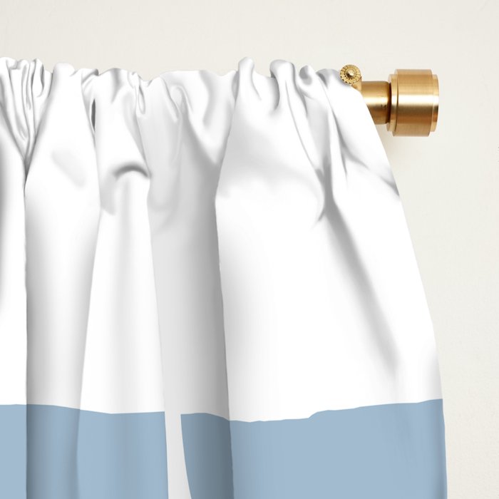 Mid Century Modern Geometric 04 Soft Blue Window Curtain Gallery Image 2