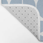 Mid Century Modern Geometric 04 Soft Blue Bath Mat Gallery Image 2