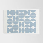 Mid Century Modern Geometric 04 Soft Blue Rug Gallery Image 2