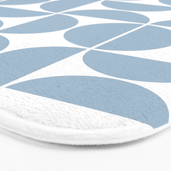 Mid Century Modern Geometric 04 Soft Blue Bath Mat Gallery Image 3