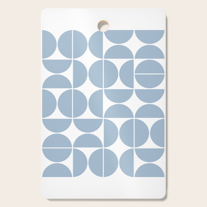 Mid Century Modern Geometric 04 Soft Blue Cutting Board Gallery Image 1