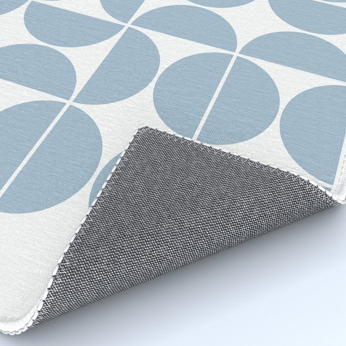 Mid Century Modern Geometric 04 Soft Blue Rug Gallery Image 4