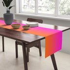 Hot Magenta Pink and Orange Trendy Ombre Table Runner Gallery Image 2