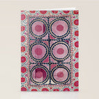 Tashkent Suzani Uzbekistan Floral Embroidery Print Stationery Card Gallery Image 2