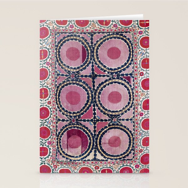 Tashkent Suzani Uzbekistan Floral Embroidery Print Stationery Card Gallery Image 2