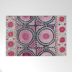 Tashkent Suzani Uzbekistan Floral Embroidery Print Welcome Mat Gallery Image 1