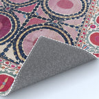 Tashkent Suzani Uzbekistan Floral Embroidery Print Rug Gallery Image 4