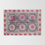 Tashkent Suzani Uzbekistan Floral Embroidery Print Rug Gallery Image 2
