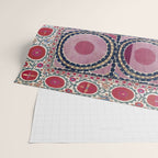 Tashkent Suzani Uzbekistan Floral Embroidery Print Wrapping Paper Gallery Image 2