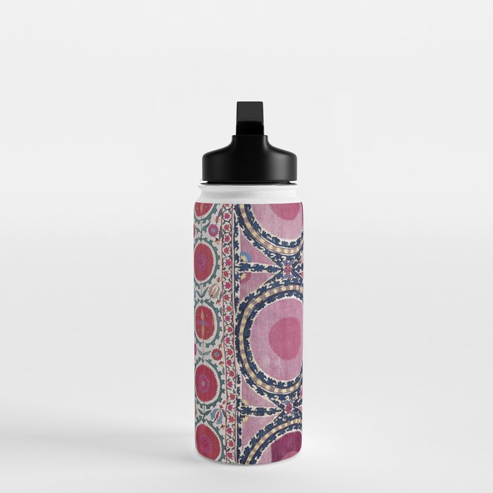 Tashkent Suzani Uzbekistan Floral Embroidery Print Water Bottle Gallery Image 3
