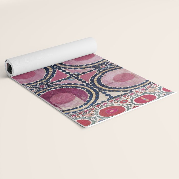 Tashkent Suzani Uzbekistan Floral Embroidery Print Yoga Mat Gallery Image 2