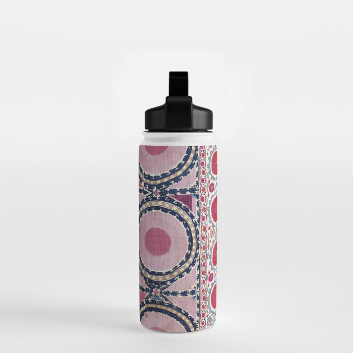 Tashkent Suzani Uzbekistan Floral Embroidery Print Water Bottle Gallery Image 2