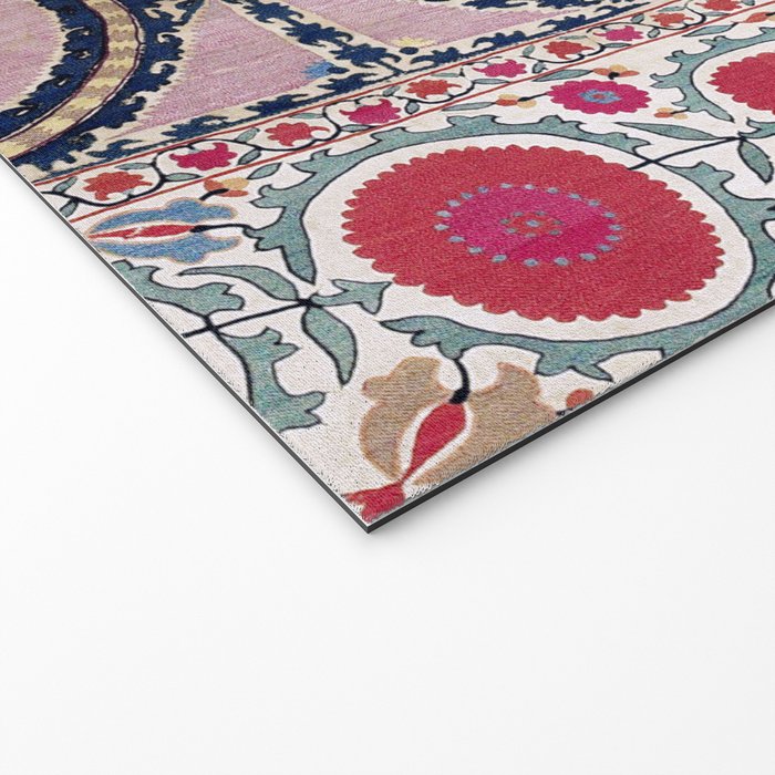 Tashkent Suzani Uzbekistan Floral Embroidery Print Welcome Mat Gallery Image 2