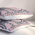 Tashkent Suzani Uzbekistan Floral Embroidery Print Pillow Sham Gallery Image 3