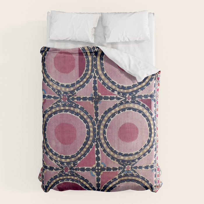Tashkent Suzani Uzbekistan Floral Embroidery Print Duvet Cover Gallery Image 1