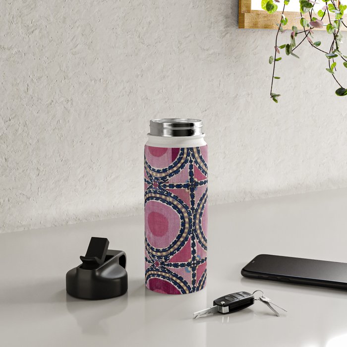 Tashkent Suzani Uzbekistan Floral Embroidery Print Water Bottle Gallery Image 4