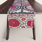 Tashkent Suzani Uzbekistan Floral Embroidery Print Table Runner Gallery Image 1
