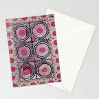 Tashkent Suzani Uzbekistan Floral Embroidery Print Stationery Card Gallery Image 2