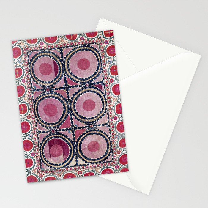 Tashkent Suzani Uzbekistan Floral Embroidery Print Stationery Card Gallery Image 2