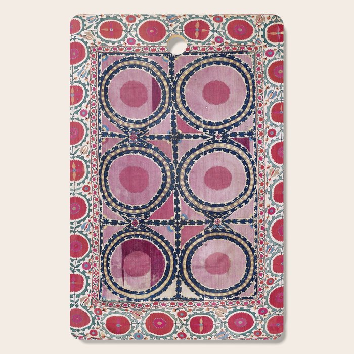 Tashkent Suzani Uzbekistan Floral Embroidery Print Cutting Board Gallery Image 1
