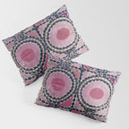 Tashkent Suzani Uzbekistan Floral Embroidery Print Pillow Sham Gallery Image 3