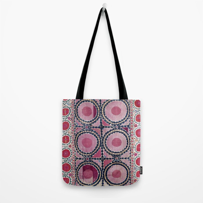 Tashkent Suzani Uzbekistan Floral Embroidery Print Tote Bag Gallery Image 2