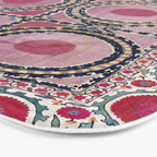 Tashkent Suzani Uzbekistan Floral Embroidery Print Bath Mat Gallery Image 3