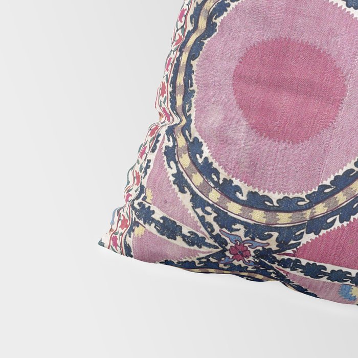 Tashkent Suzani Uzbekistan Floral Embroidery Print Pillow Sham Gallery Image 4