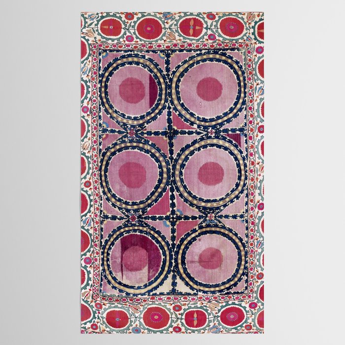Tashkent Suzani Uzbekistan Floral Embroidery Print Tablecloth Gallery Image 2