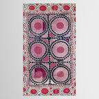 Tashkent Suzani Uzbekistan Floral Embroidery Print Tablecloth Gallery Image 2