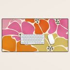 Blooming Retro Florals Desk Mat Gallery Image 1