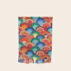 70s rainbow flowers sunset colors Wall Hanging Gallery Image 1