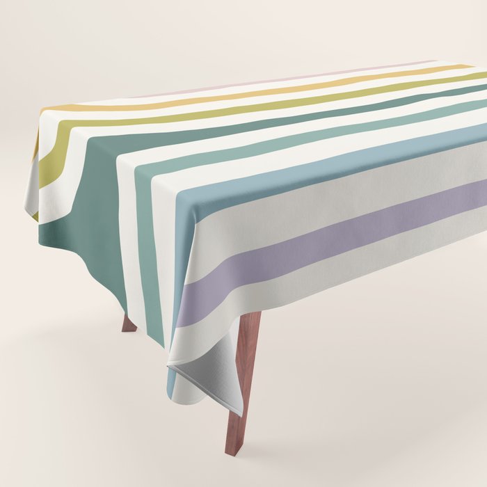 Bold Curvature Stripes XIV Tablecloth Gallery Image 1