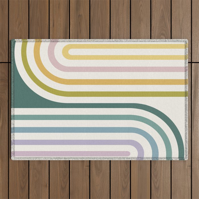 Bold Curvature Stripes XIV Outdoor Rug Gallery Image 1