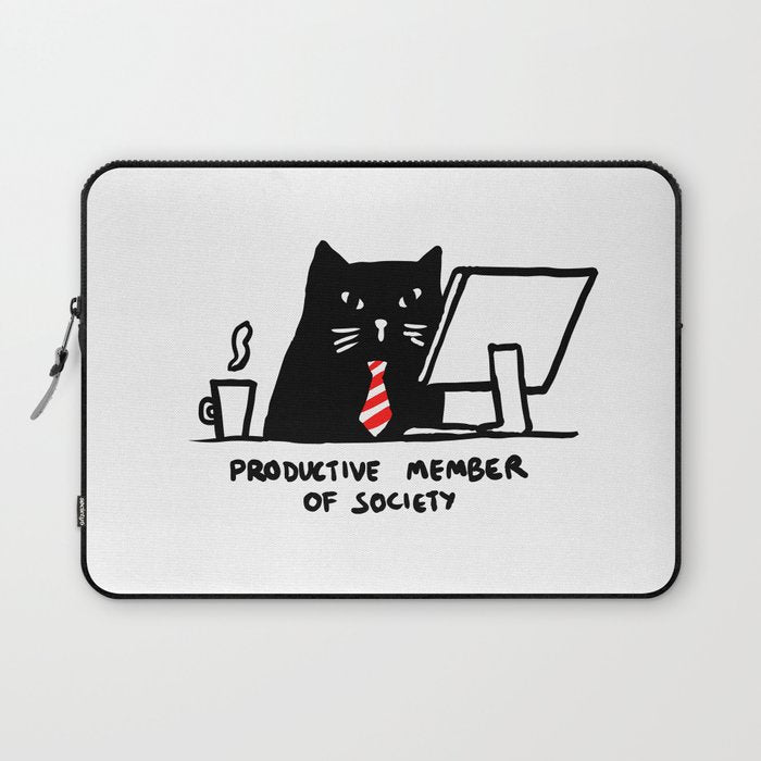 Productive member of society Laptop Sleeve Gallery Image 1