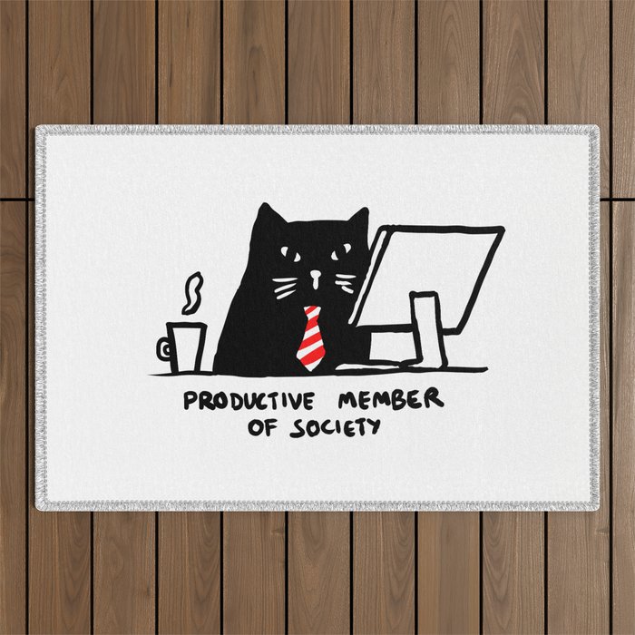 Productive member of society Outdoor Rug Gallery Image 1