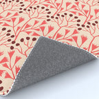 Peachy vintage flowerpattern Rug Gallery Image 4