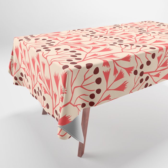 Peachy vintage flowerpattern Tablecloth Gallery Image 1