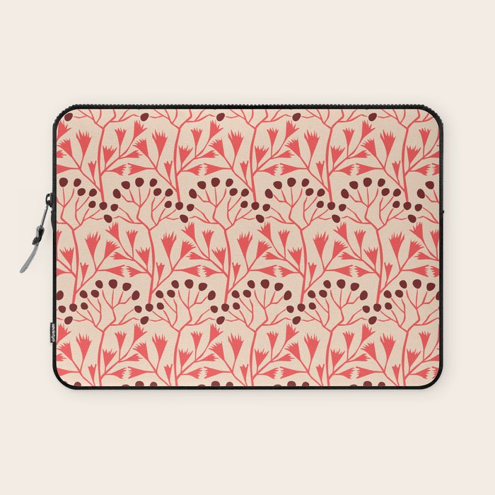 Peachy vintage flowerpattern Laptop Sleeve Gallery Image 1