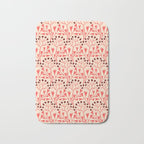 Peachy vintage flowerpattern Bath Mat Gallery Image 1