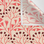 Peachy vintage flowerpattern Wall Tapestry Gallery Image 3
