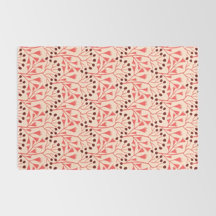 Peachy vintage flowerpattern Rug Gallery Image 2