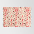 Peachy vintage flowerpattern Rug Gallery Image 2