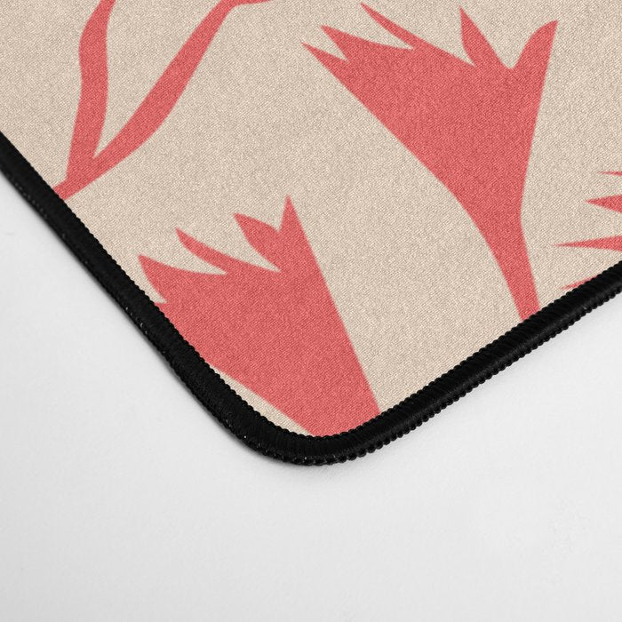 Peachy vintage flowerpattern Desk Mat Gallery Image 4