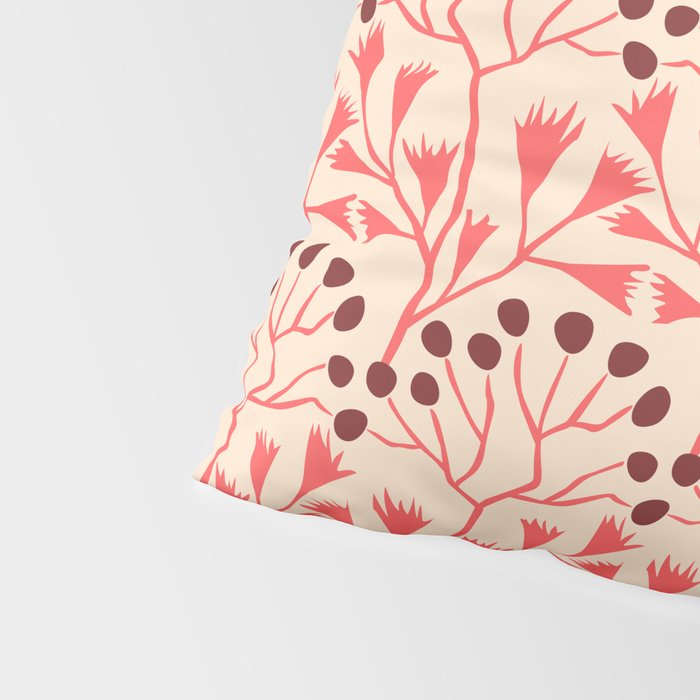 Peachy vintage flowerpattern Pillow Sham Gallery Image 4